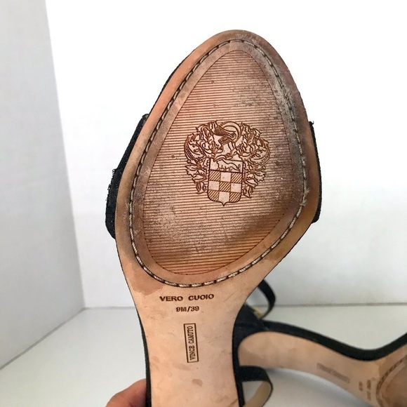 Vince Camuto Court Black Ankle Strap Sandals - Picture 11 of 14